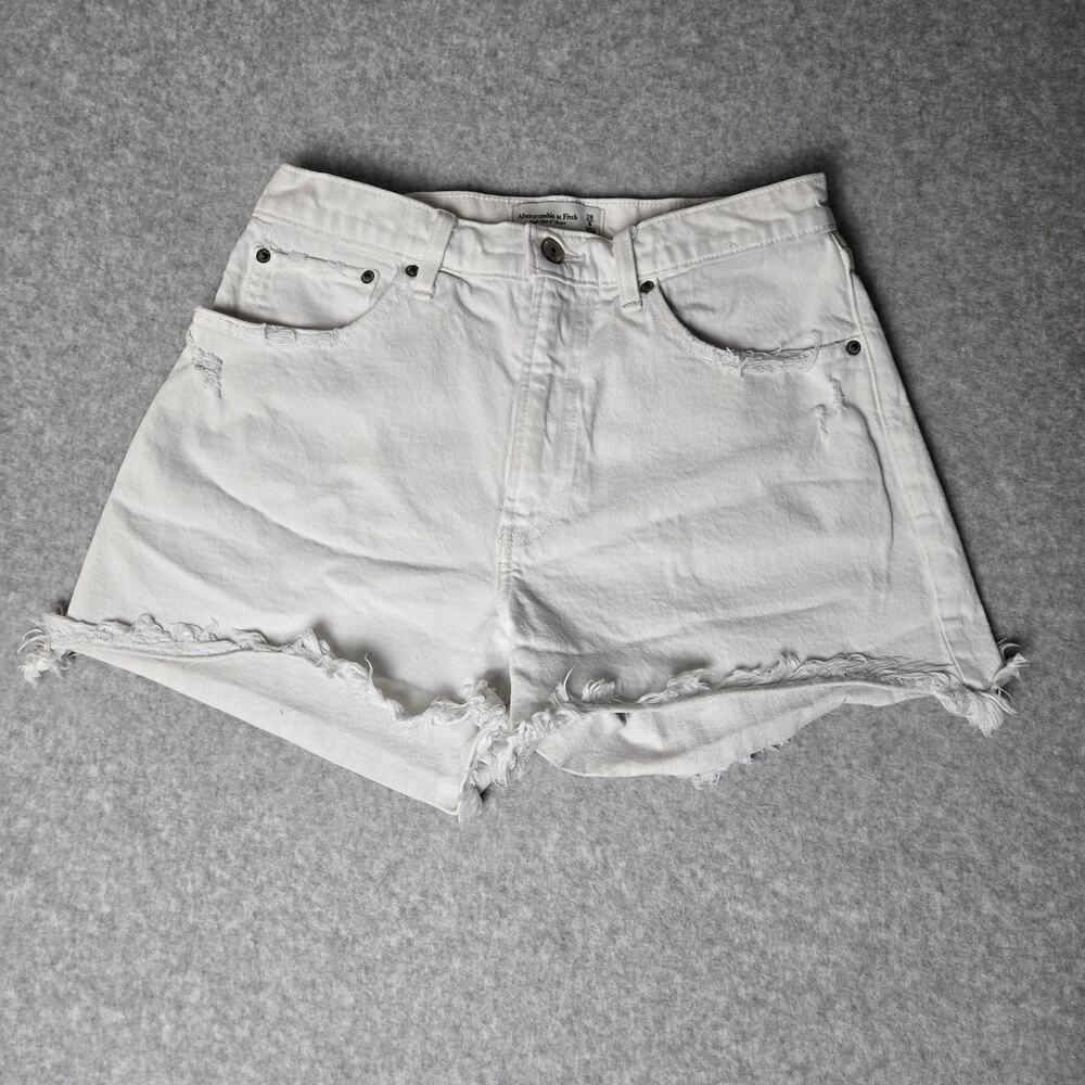 Abercrombie & Fitch Women's Curve Love White 28" Whimsy Indie Shorts Size 6
